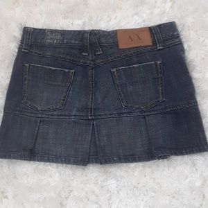 Armani Exchange denim jean mini skirt size 4